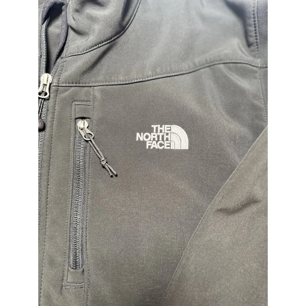 The North Face Apex Bionic Mens Softshell Jacket Black Windproof Full Zip XL